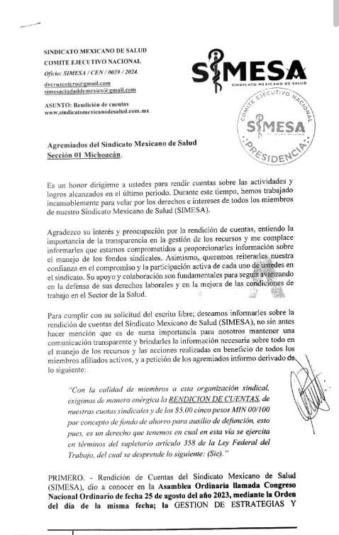 Rendición de cuentas - marzo 2024